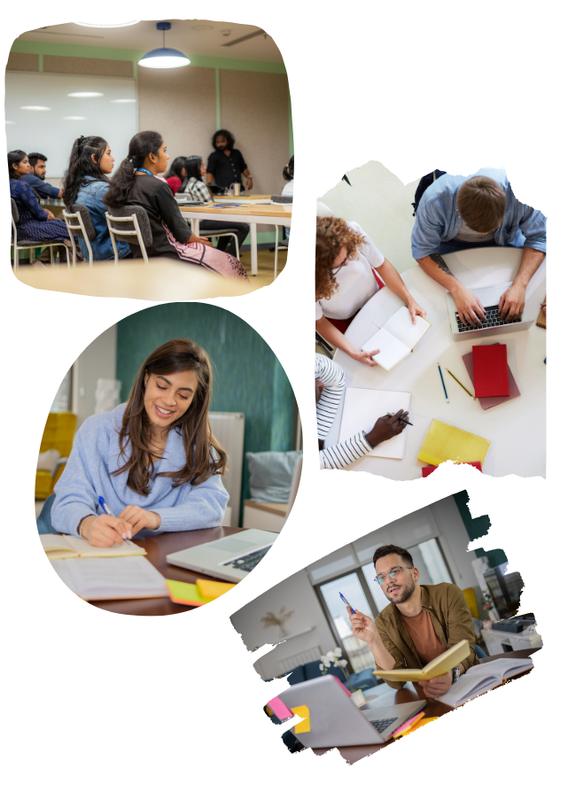 Students improving their English communication and preparing for IELTS, OET, and PTE exams at a professional language training institute.<br />
