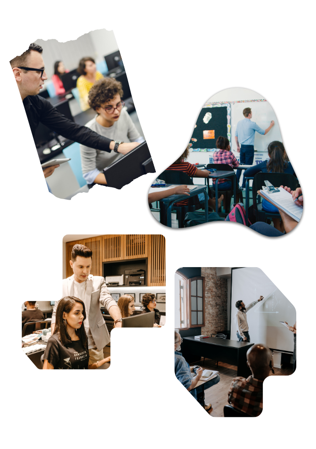 Students improving their English communication and preparing for IELTS, OET, and PTE exams at a professional language training institute.<br />
